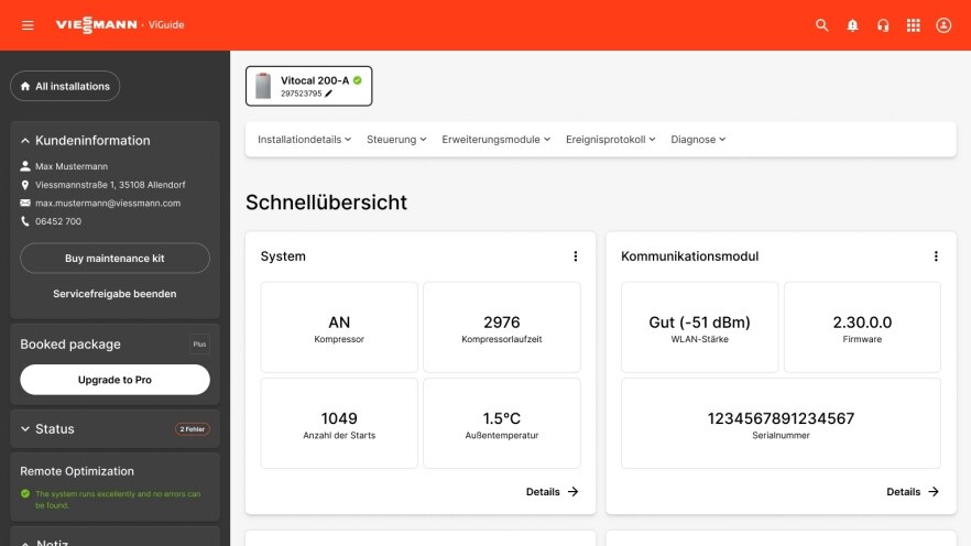 Alle wichtigen Informationen zu einer Anlage sind leicht zugänglich Alle wichtigen Informationen zu einer Anlage sind leicht zugänglich