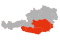 Österreichkarte Gebiet Werkskundendienst Oberösterreich und Salzburg