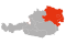 Österreichkarte Gebiet Werkskundendienst Wien, Nordburgenland und Niederösterreich